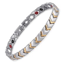 Fashion Titanium Healthy Power Bracelet Bangle For Women Jewelry With 4 Elements - £26.69 GBP