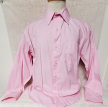 Steve &amp; Barrys M 15-15 1/2 L/S Button-Up Pink Shirt Pocket - £6.33 GBP