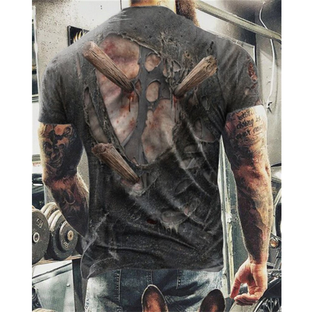 Summer Horror Skull Men&#39;s T-shirts 3d Print Skeleton Streetwear Hip-hop ... - $9.99