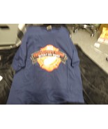 DETROIT RED WINGS T SHIRT Men Large Navy Blue FIREFIGHTER&#39;S NIGHT 2013 - $12.00