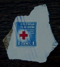 Nice Vintage Used Cruz Roja Hondurena 1 Cent Stamp, GOOD COND - $2.96
