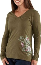 Women&#39;s Vintage Stamp Graphic Long-Sleeve V-Neck T-Shirt XS - £11.59 GBP