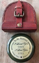 Poem Pocket Compass with to My Husband Engraved II (Antique Military Commando Co - £35.96 GBP