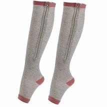 Zipper Compression Socks (1 Pair) Men Women Running Pregnancy Flight &amp; T... - £12.65 GBP+