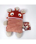 Gerd Hahns Worry Eaters BIFF Plush Toy Orange Stripe Zipper Mouth Pouch ... - €14,29 EUR