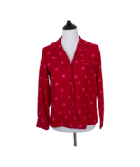 Kate Spade Polka Dot Pajama Shirt Lounge Shirt Red Long Sleeve Women&#39;s S... - £10.11 GBP