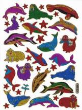 Fish ocean School Craft Sticker Decal Size 13x10cm/5x4inch Glitter Metallic D315 - £2.72 GBP