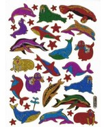 Fish ocean School Craft Sticker Decal Size 13x10cm/5x4inch Glitter Metal... - $3.49