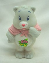 Vintage 1984 The Care Bears Gray Grams Bear Pvc Toy Figure Agc Teddy Cake Topper - £15.64 GBP