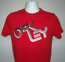 Mens Oakley O Staff Store T shirt small regular fit striped logo employee - $23.71
