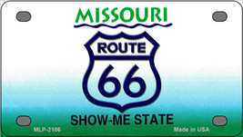 Route 66 Shield Missouri Novelty Mini Metal License Plate Tag - £11.81 GBP
