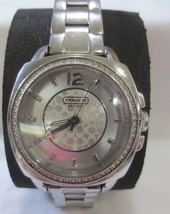 Coach Watch Ladies  Silver New Battery Crystal Accent - £44.85 GBP