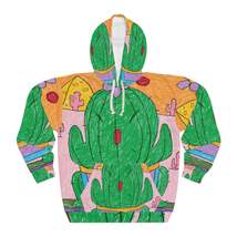 Desert Cactus Sumo Wrestler Graphic AOP Unisex Pullover Hoodie - $137.63+