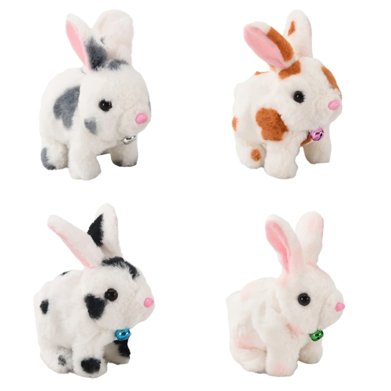 Stuffed Animal Rabbit Electric Plush Toy for Boys Girls Kids Electronic Pet - £20.29 GBP