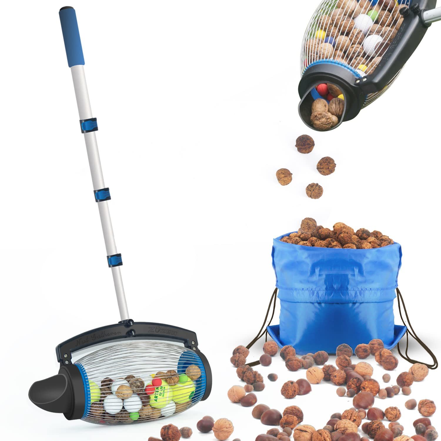 Nut Gatherer, Walnutp Picker Upper - Directly Dump Outlet | Pecan Picker Upper -
