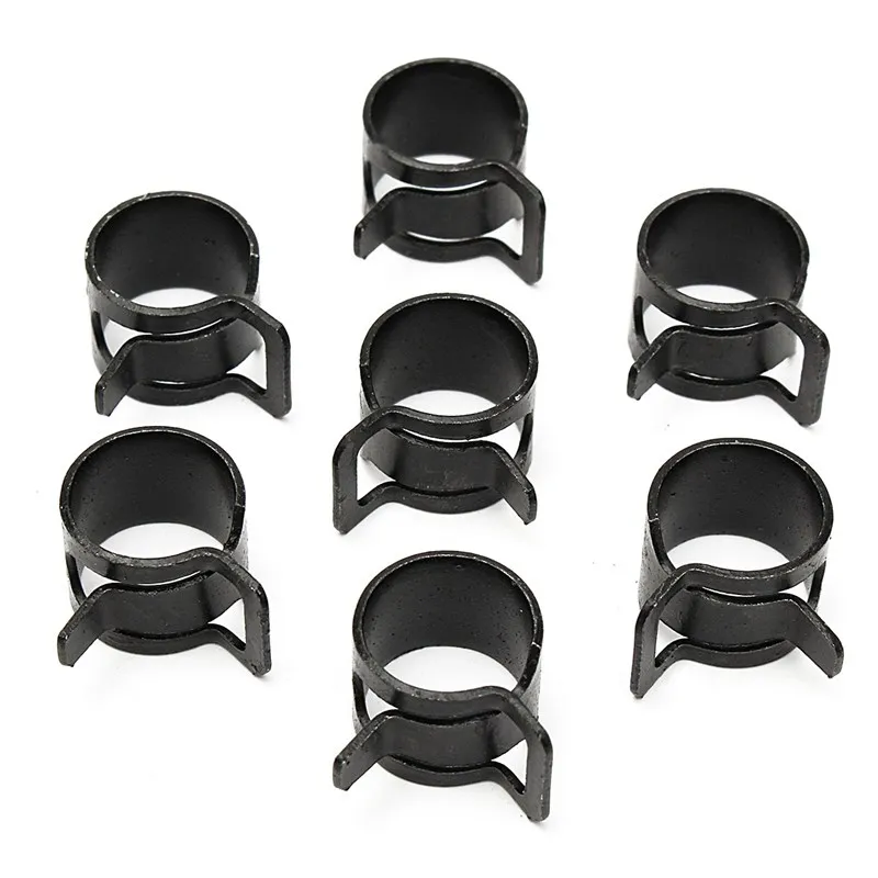 House Home  10pcs Hose Clamps Fuel Hose Line Water A Clamp Hoops Air Tube Fasten - £19.98 GBP