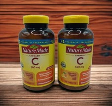 2x Nature Made Chewable 500mg Vitamin C Immune System 150 Tablets Ea Orange 8/25 - £22.28 GBP