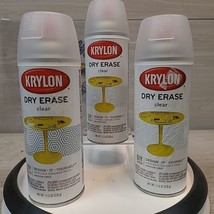 3x Krylon Dry Erase Clear 11.5 Oz Aerosol Spray Finish Paint Writeable Erasable - £18.69 GBP