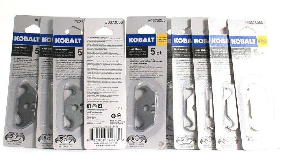 10 Packs Kobalt 0373053 Hook SK5 Blades 5 Count with Precision Ground Edge - $27.99