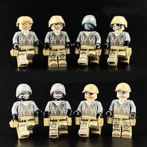 8pcs Military Special Forces Anti-Terrorist Strike Team Minifigures Acce... - £15.01 GBP