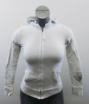 Garage Hoodie Women&#39;s XS White Long Sleeve Full Zip Hooded Sweatshirt Jacket - £10.89 GBP