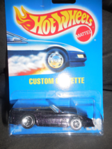 1991 Hot Wheels &quot;Custom Corvette&quot; Mint Car On Sealed Card #214 - £2.36 GBP