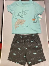 Child of mine Short Set Baby Boy Outfit 2-Piece Shirt Shorts - $10.98