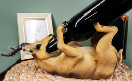 Rustic Vin Of The Veld Drinking Kudu Antelope Wine Bottle Holder Decor Figurine - £23.72 GBP