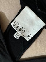 Addison KT2245A Shirt Women Brown & Black V-Neck Blouse Top Size Medium image 4