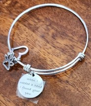 Inspirational Bracelet - &quot;When I needed a hand I found your paw.&quot; ~ Silver - £17.36 GBP