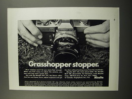 1972 Minolta SR-T 101 Camera Ad - Grasshopper stopper - £14.78 GBP