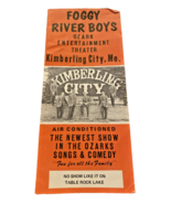 Foggy River Boys Brochure Ozark Entertainment Theater Kimberling CIty Mi... - €22,44 EUR