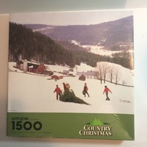 Springbok Country Christmas USA 1500 piece Jigsaw Puzzle Complete Vintag... - $21.46