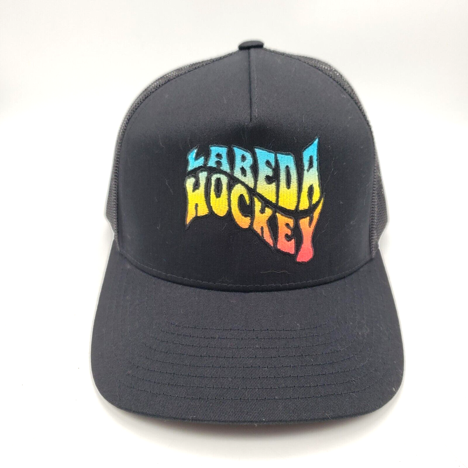 Labeda Hockey Trucker Hat Mesh Snap Back Baseball Black Logo Classics - £14.76 GBP