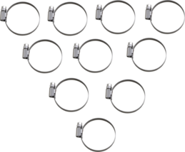 Parts Unlimited Pack of 10 Embossed Corrosion Resistant Hose Clamps 10mm... - £14.34 GBP