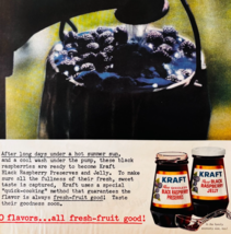 1960 Kraft Black Raspberry Jelly Advertisement Preserves Seedless Fruit ... - $35.14 CAD