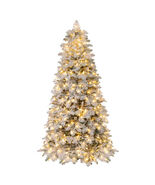 6/7 Feet Artificial Snow-flocked Christmas Tree Pre-lit Hinged Xmas Tree... - €181,89 EUR 6/7 Feet Artificial Snow-flocked Christmas Tree Pre-lit Hinged Xmas Tree... - €181,89 EUR