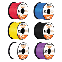 18 Gauge Primary Automotive Wire - 6 Roll Assortment Pack - 100 Ft of Copper Cla - £43.49 GBP