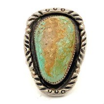 Vintage Sterling Signed DKL David K. Lister Natural Turquoise Stone Ring 7 1/2 - £110.79 GBP