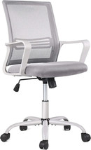 Smugdesk Ergonomic Mid Back Breathable Mesh Swivel Desk Chair with Adjus... - £49.99 GBP