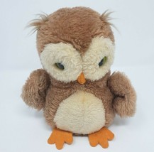 6&quot; Vintage 1975 Dakin Baby Brown &amp; Orange Owl Nature Stuffed Animal Plush Toy - £21.97 GBP