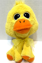 Vintage Wal Mart Plush Stuffed Baby Chick Easter Yellow Orange Bow 8 in - £14.78 GBP