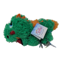 2014 Baby Stuffies Stomper Plush Stuffed 12" Green Zipper Mouth Pocket Dinosaur - $13.46