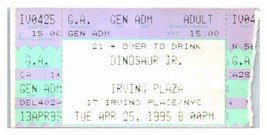 Dinosauro Jr.Concerto Ticket Stub Aprile 25 1995 New York Città - £39.29 GBP