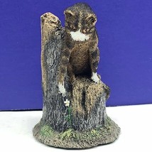 Charles Earnhardt bronze wildlife collection signed figurine vtg Cat Kit... - $39.55