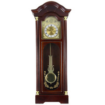 Bedford Clock Collection 33&quot; Antique Cherry Oak Finish Chiming Wall Cloc... - €135,44 EUR