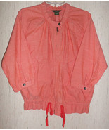 EXCELLENT WOMENS Eddie Bauer CUTE LIGHT ORANGE FULL ZIP SPRING JACKET  S... - $28.01