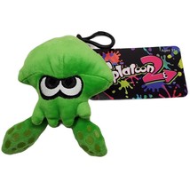 Nintendo Splatoon Green Squid Plush Toy Purse Clip On KeyChain 5&quot;  New - £5.44 GBP