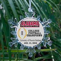 Alabama Crimson Tide Football National Champions Holiday Christmas Tree Ornament - £12.98 GBP