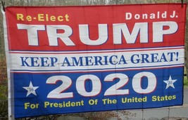 RE-ELECT DONALD TRUMP Keep America Great 2020 3&#39; x 5&#39; Flag - Banner - $8.00